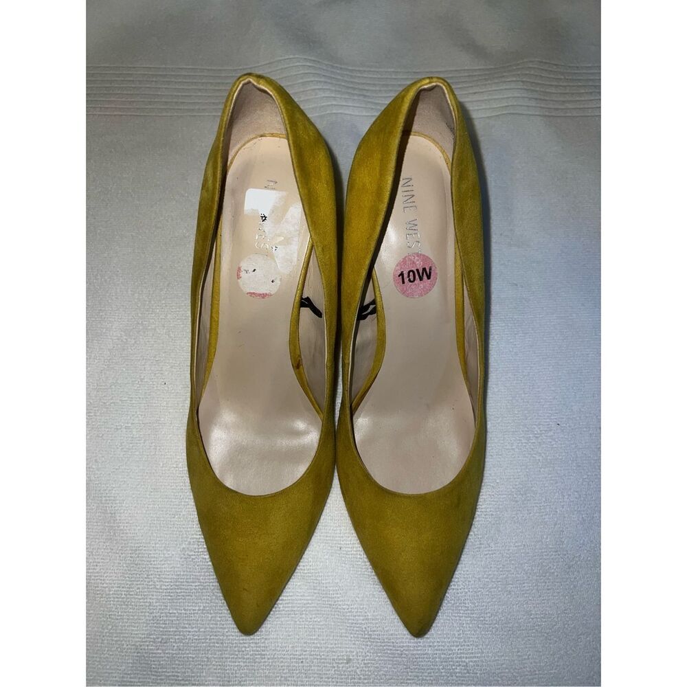 Women’s Chartreuse Lime Green Block Heel 10w - image 2